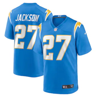 mens nike jc jackson powder blue los angeles chargers game 